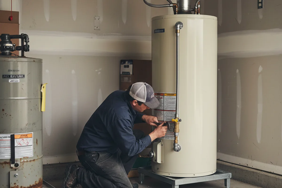 Water heater and shutoff valve replacement in Alva